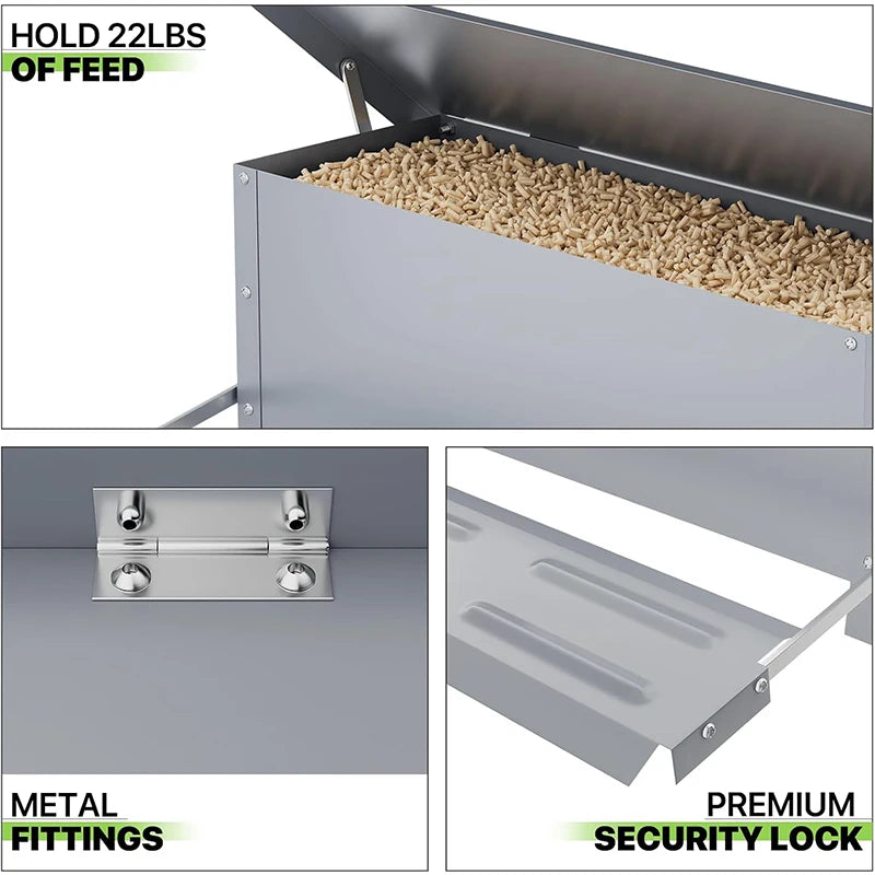 Farm Animals Automatic Chicken Feeder Poultry Feeding Box