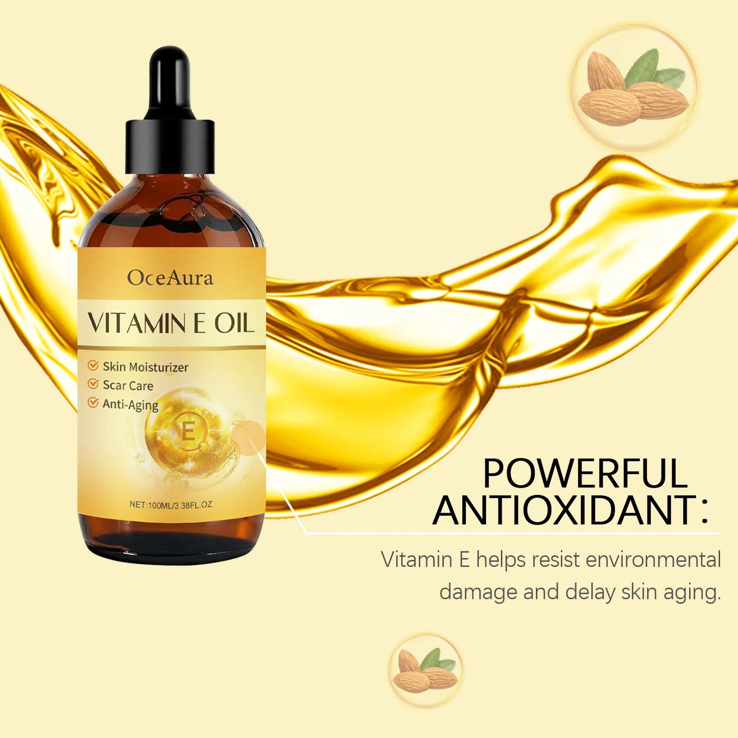 OceAura Vitamin E Essential Oil For Daily Skin Care