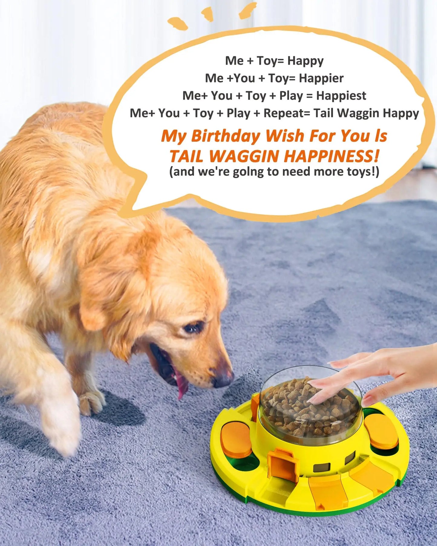 Hign-concerned Interactive Puzzle Toy For Dogs Slow Feeder