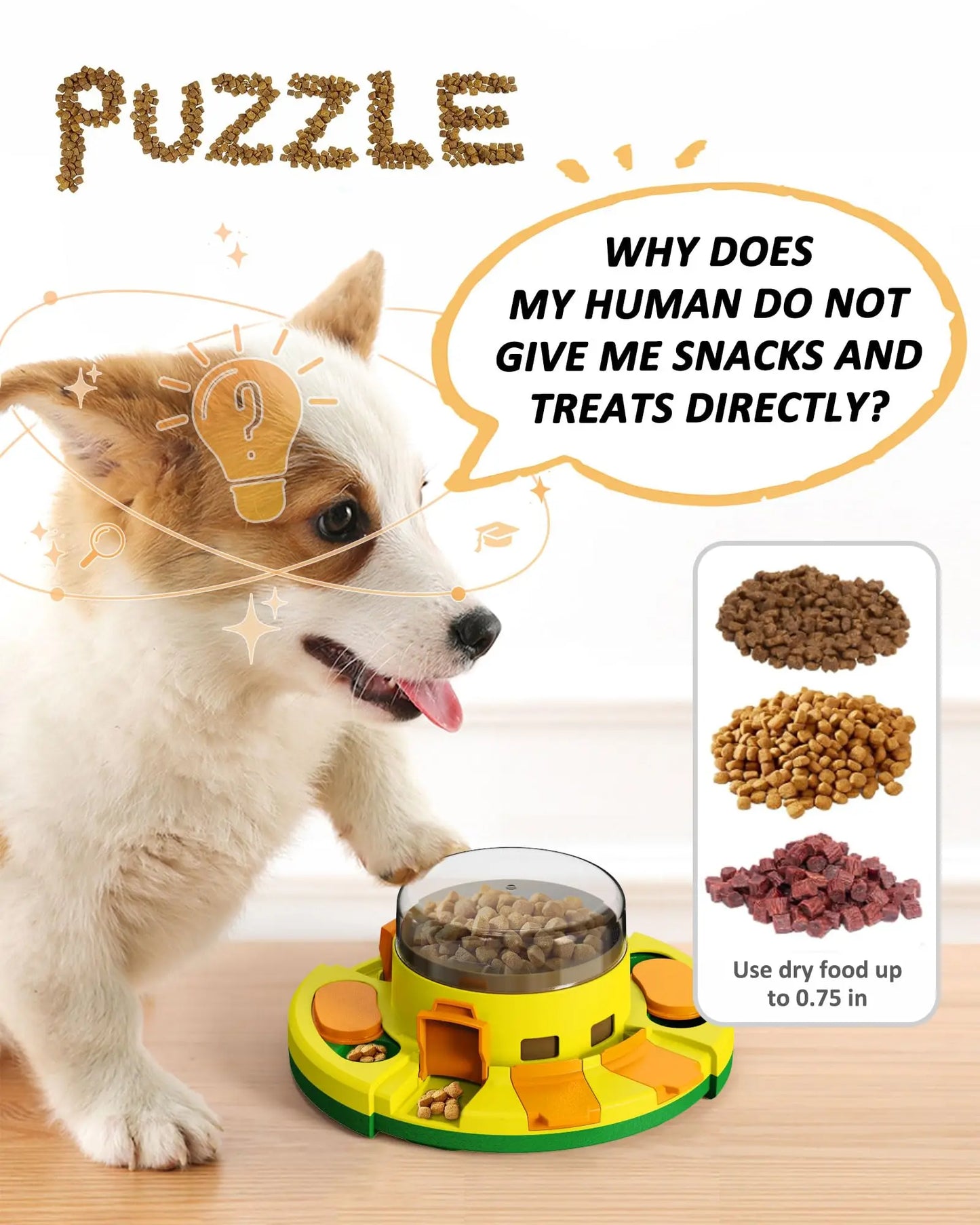 Hign-concerned Interactive Puzzle Toy For Dogs Slow Feeder