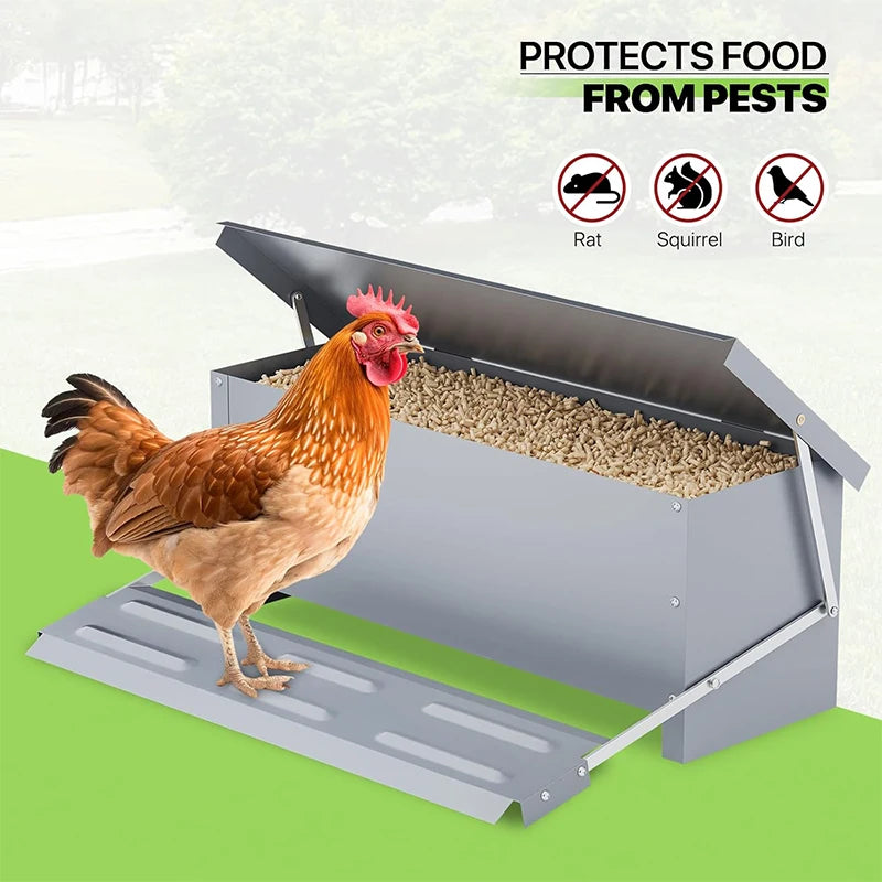 Farm Animals Automatic Chicken Feeder Poultry Feeding Box