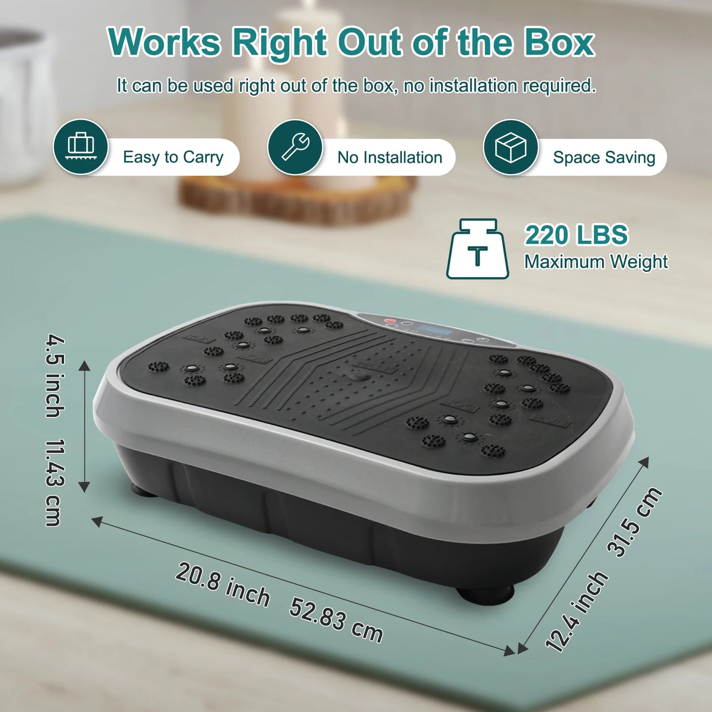 H Vibration Plate Exercise Machine Fat Burning Home Fitness