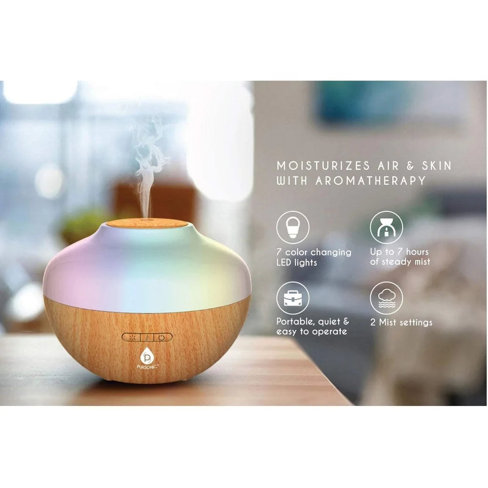 XMSJ Essential Oil Diffuser With 3 Pack Oils LED Light
