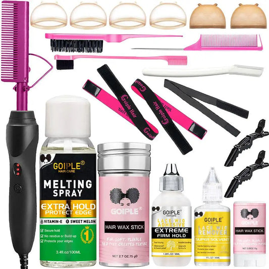 GOIPLE Electric Hot Comb Straightener And Curling Iron