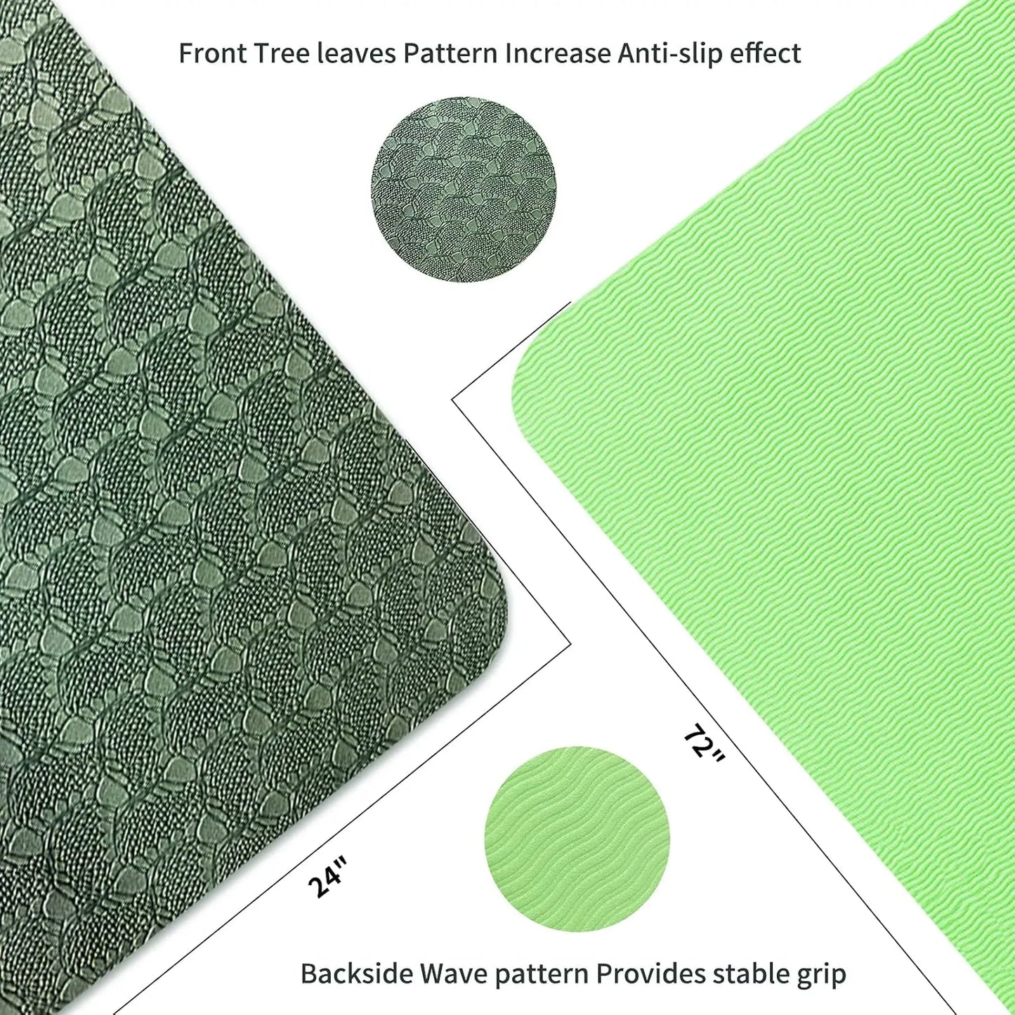 Hignconcerned Eco Friendly Yoga Mat Extra Thick TPE