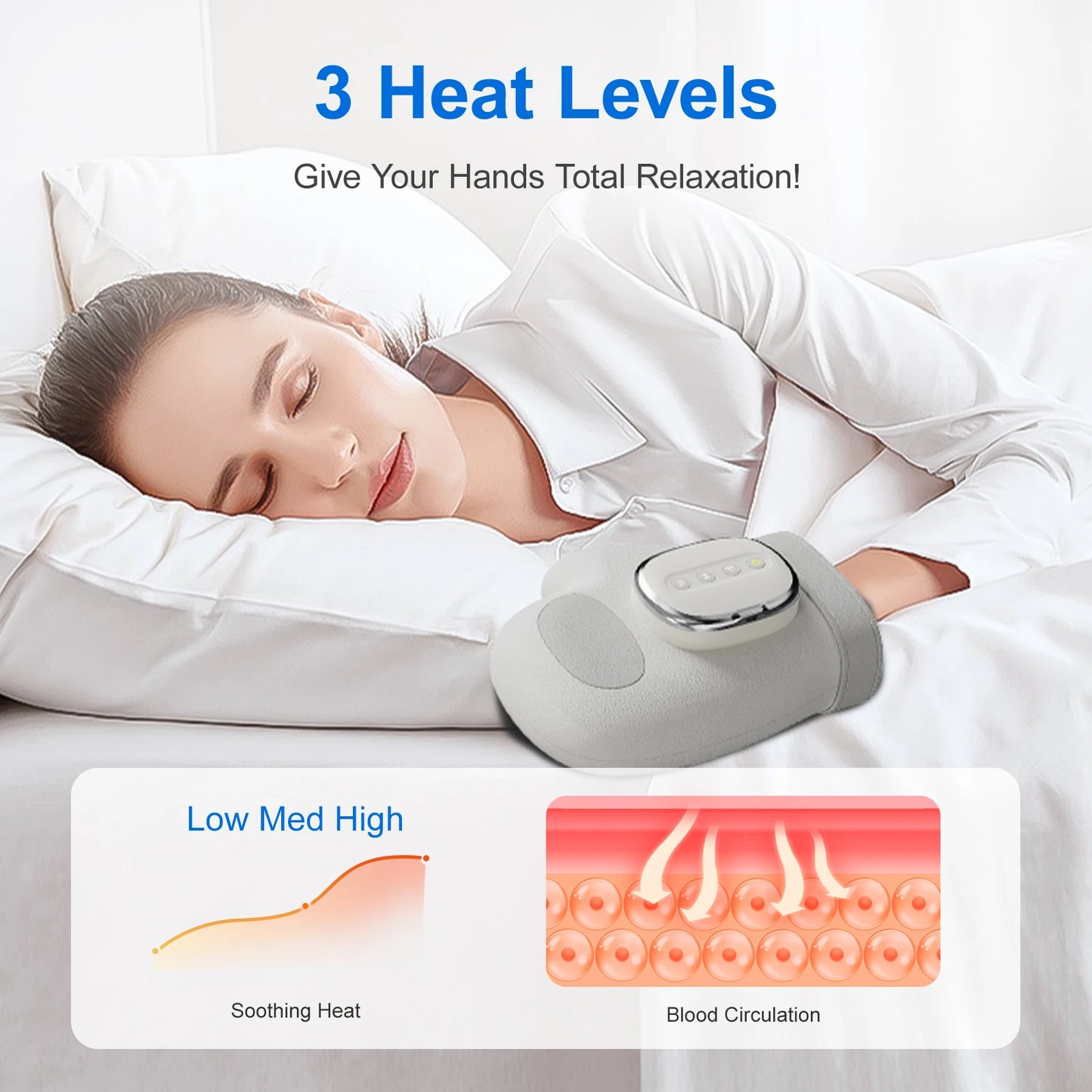 HIMOU Hand Massager With Heat Compression For Arthritis