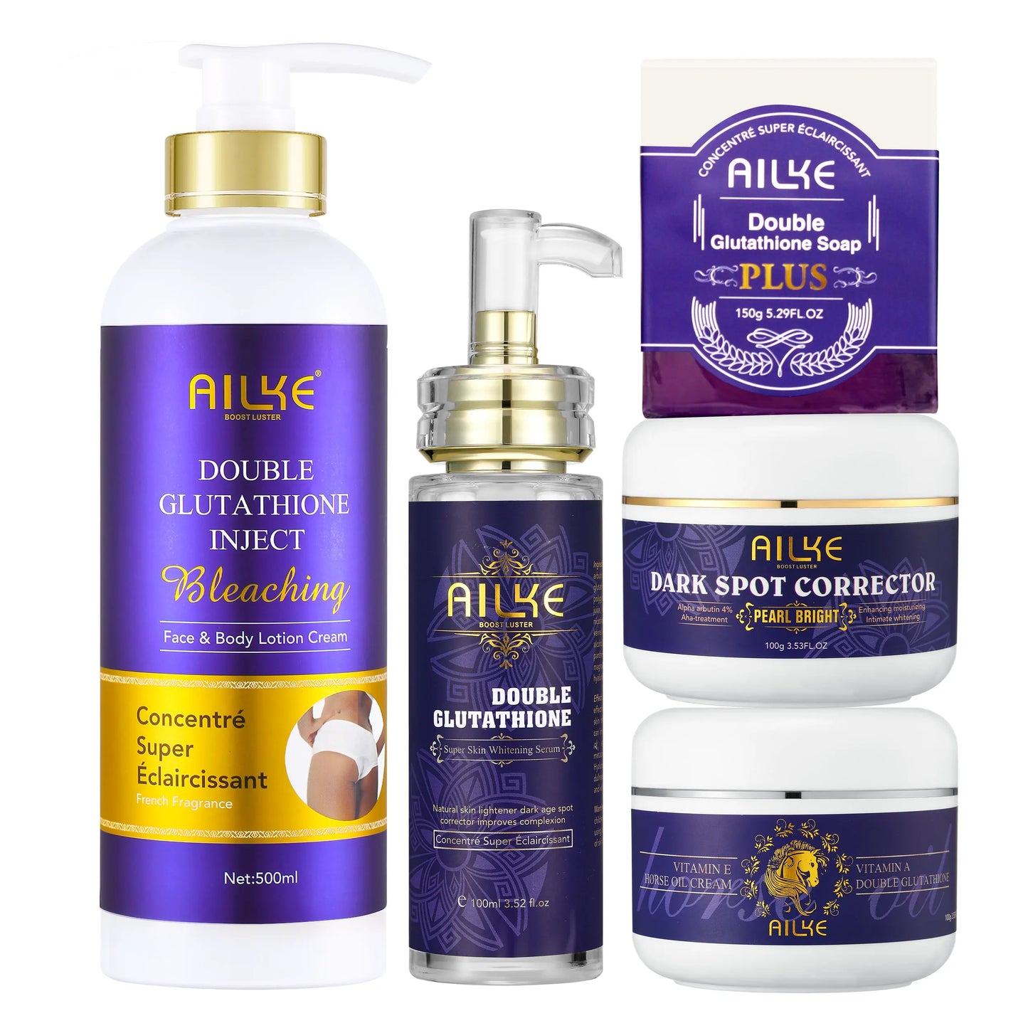 AILKE Glutathione Skin Care Kit With Body Lotion Serum