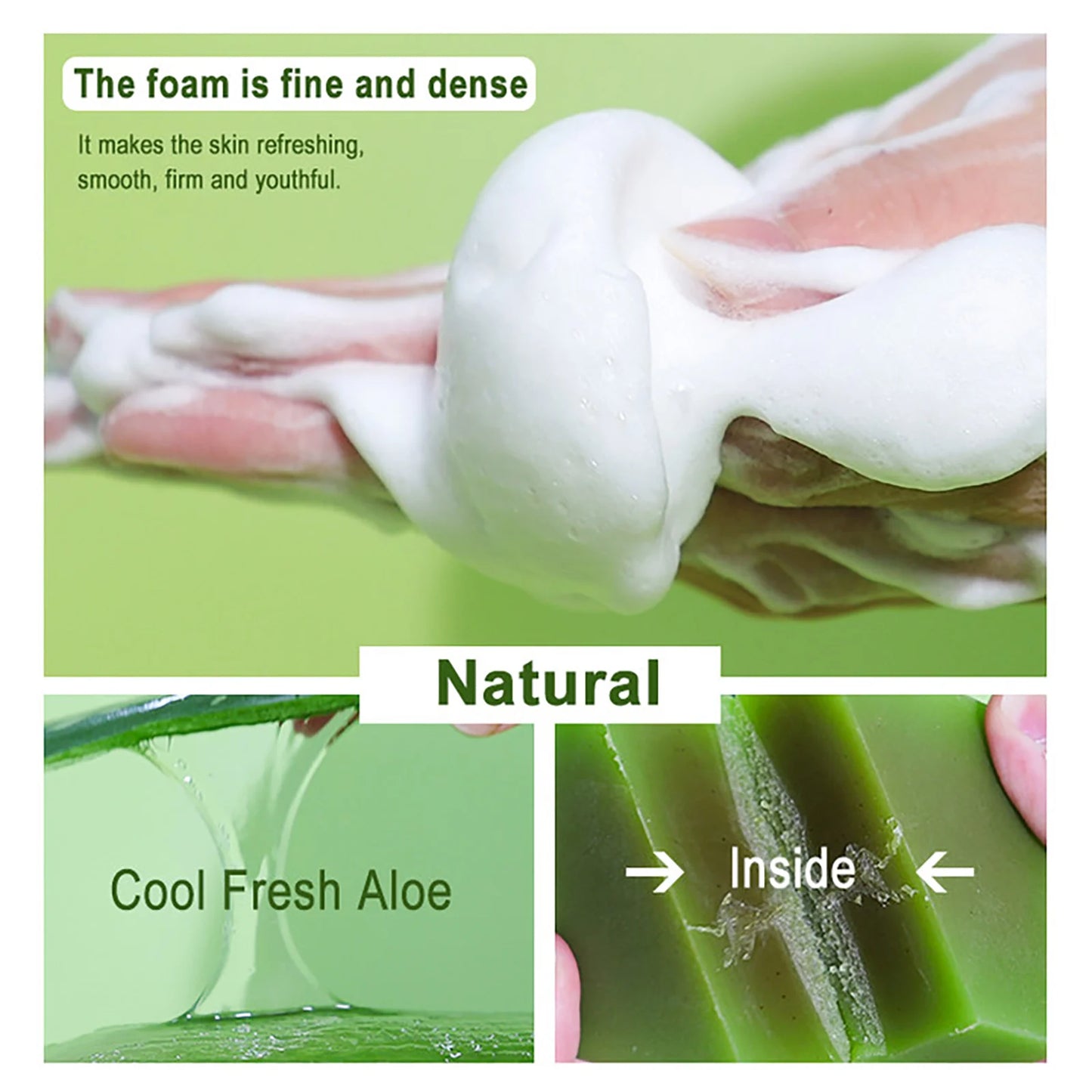 AILKE Aloe Vera Soap Bar Natural Cleansing Brightening