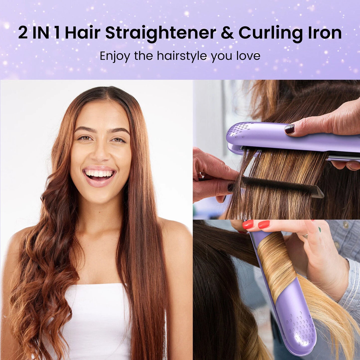 Bliss Core Living Sejoy 2 In 1 Hair Curler And Straightener