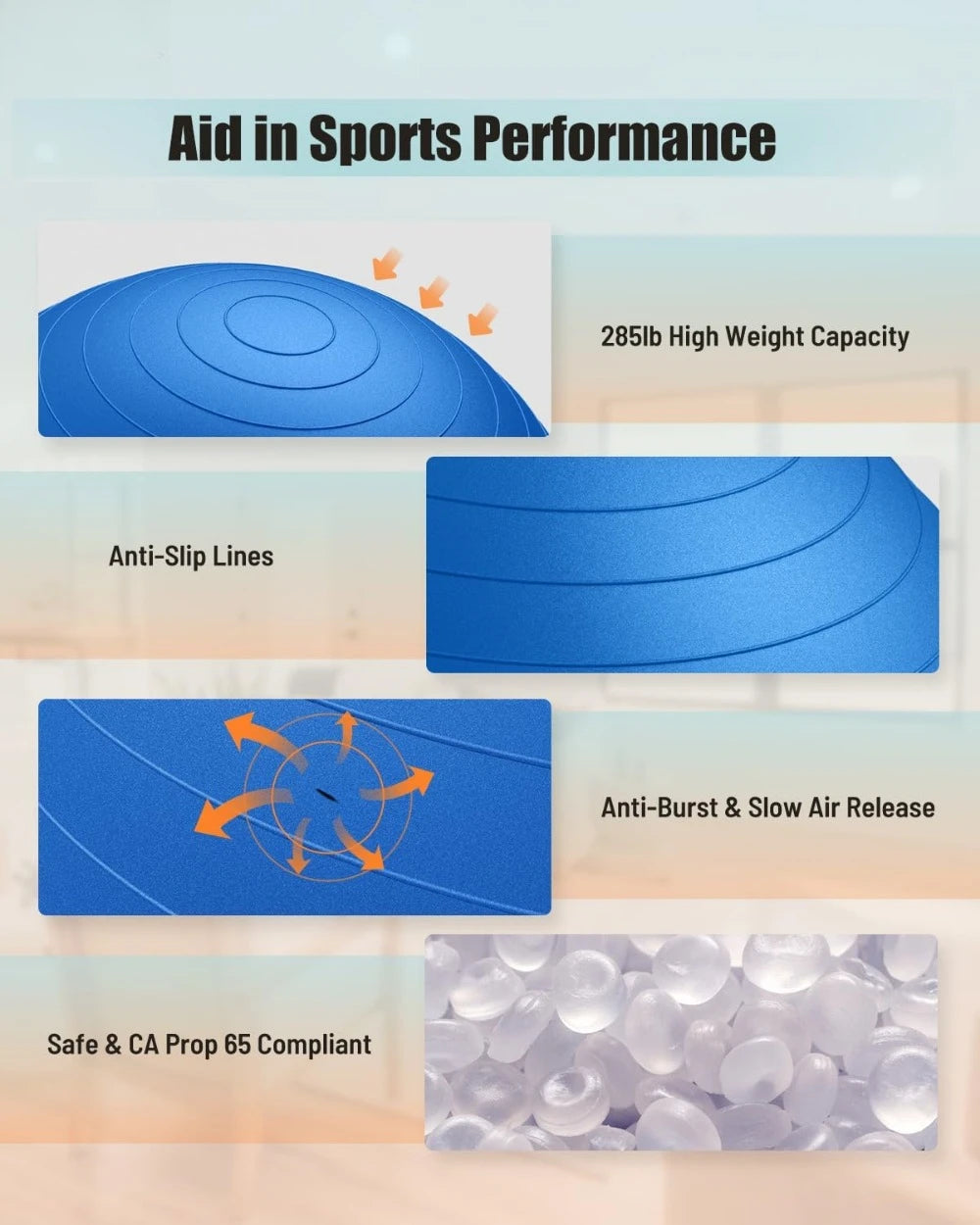 Hign-concerned Yoga Ball Swiss Ball Anti Slip Physiotherapy