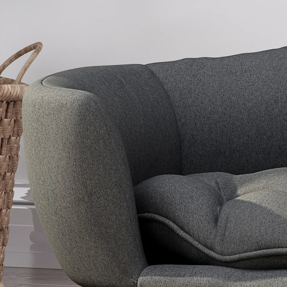 XMSJ Mid Century Modern Plush Pet Bed Birch Wood Dogs