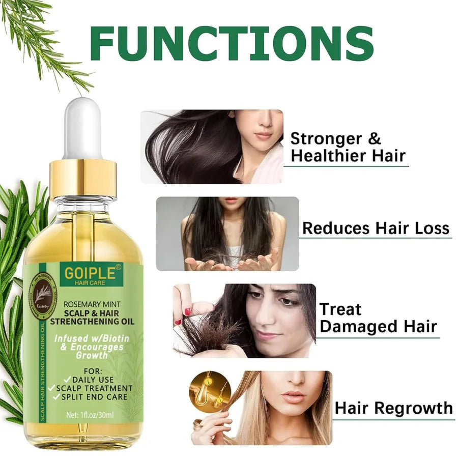 Goiple Rosemary Hair Growth Oil Serum Mint Essential Oil