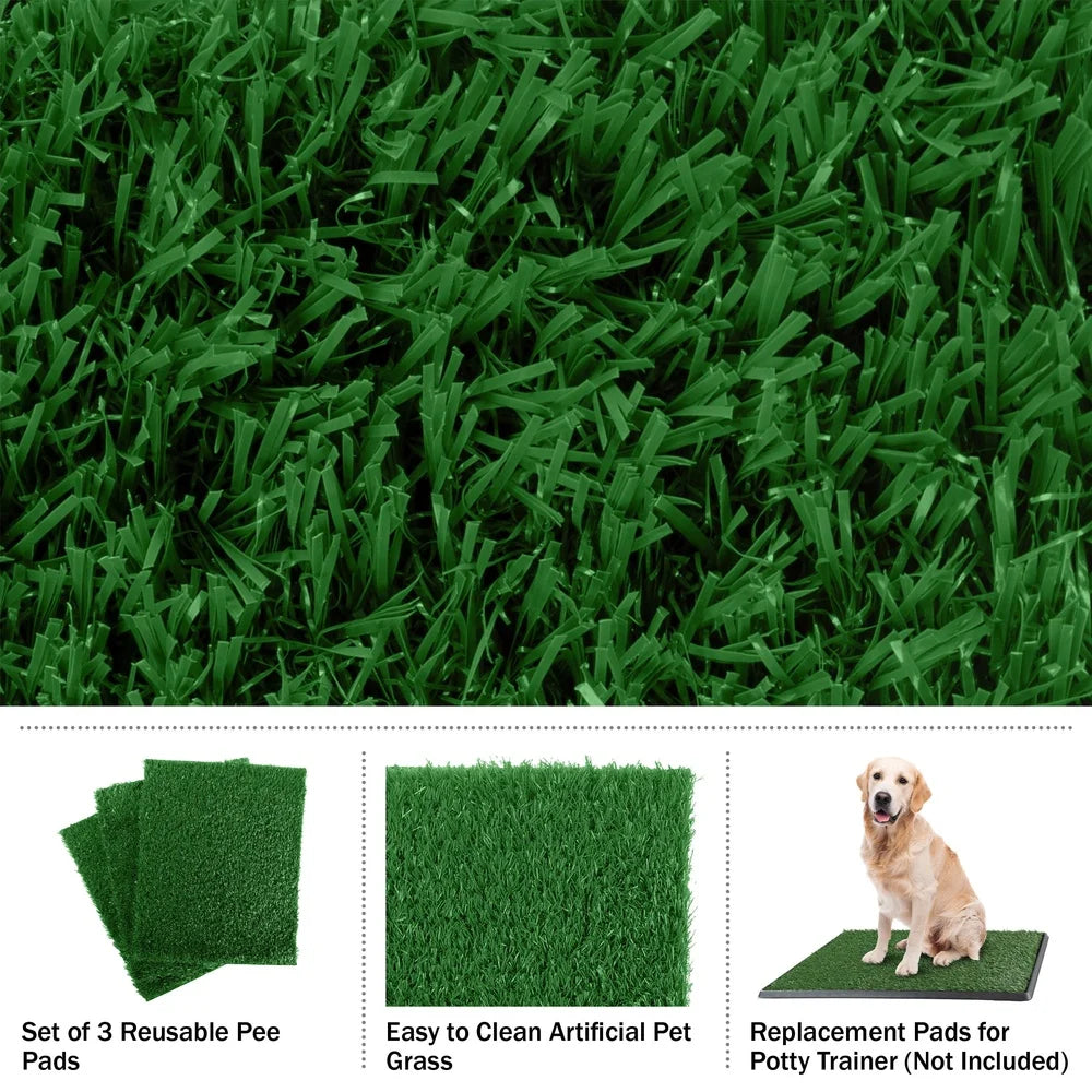 Replacement Turf Grass Pee Pads for Dogs Set of 3 Durable