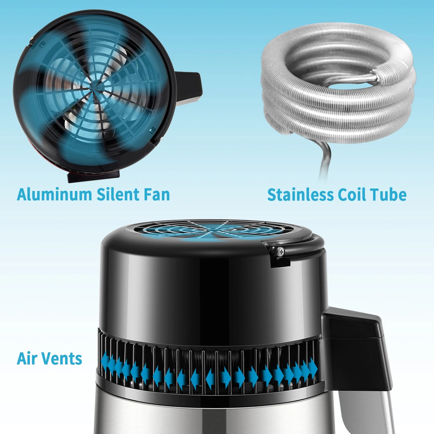 SucceBuy Water Distiller Purifier Dual Temperature Display