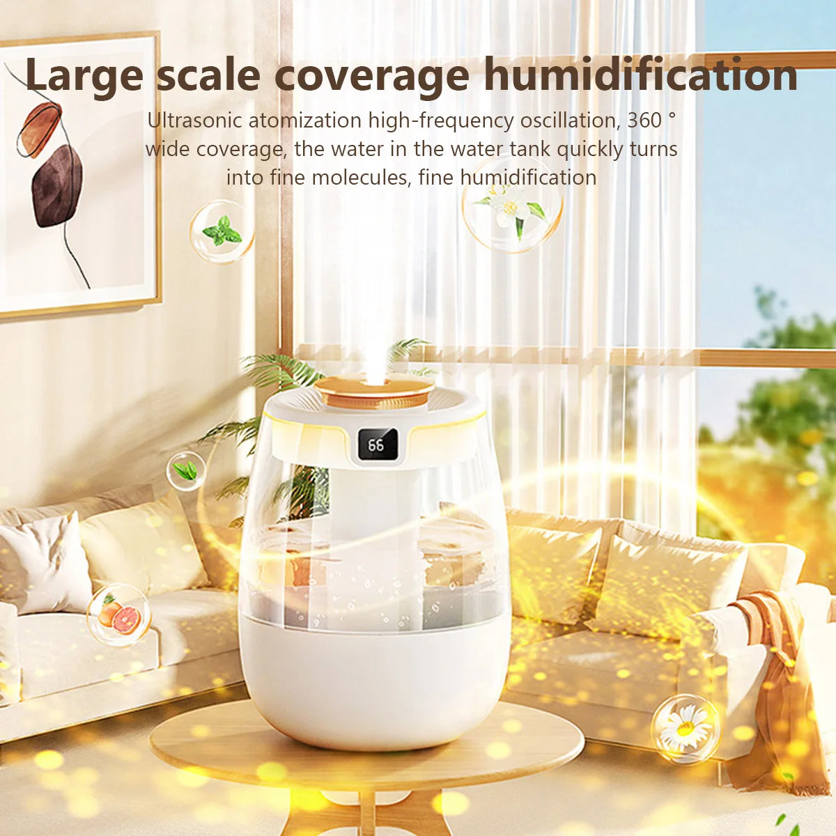 XMSJ Air Humidifier With Double Spray Port And Cool Mist