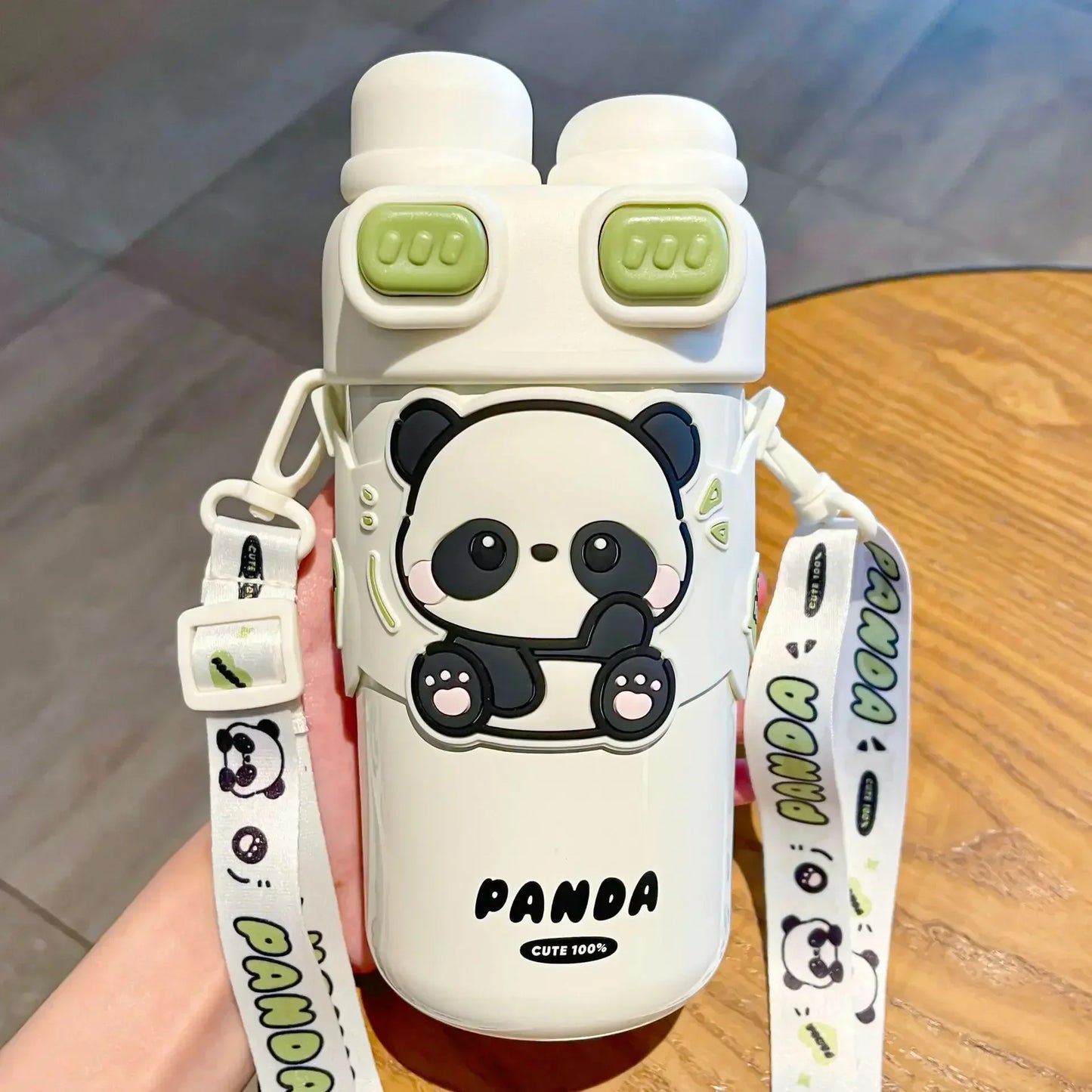 XW Panda Double Lid Insulated Cup 316 Stainless Steel