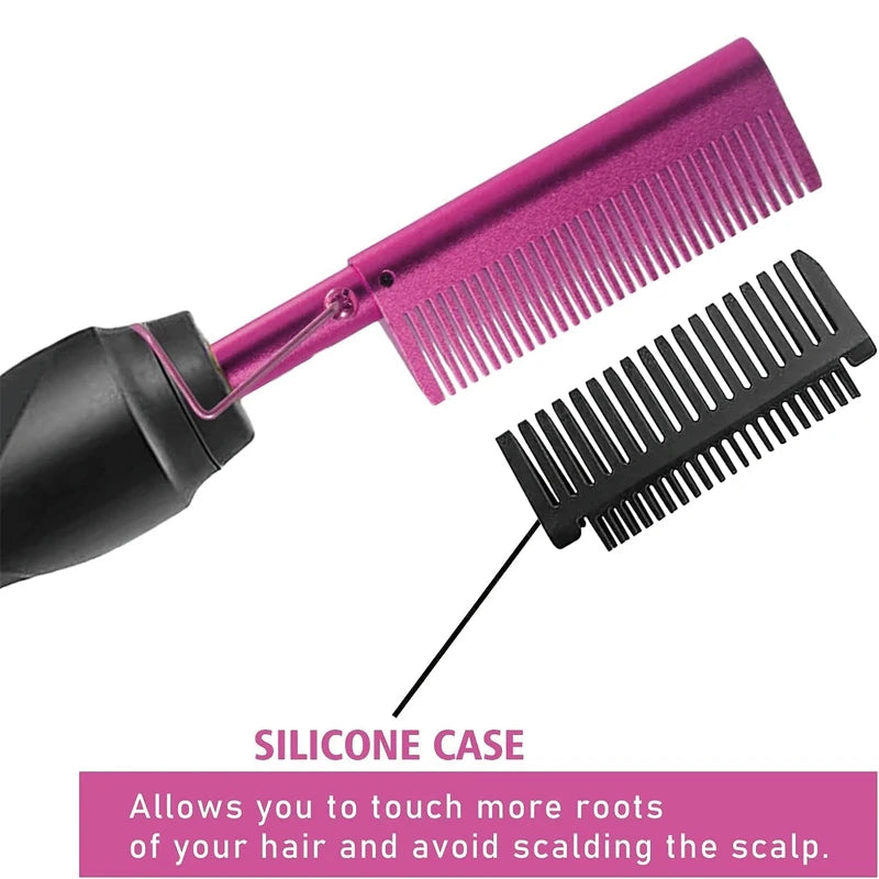 GOIPLE Electric Hot Comb Straightener And Curling Iron