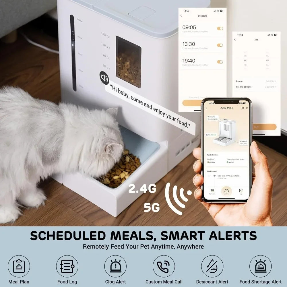 Breed WiFi Automatic Pet Feeder and Waterer Set for Pets