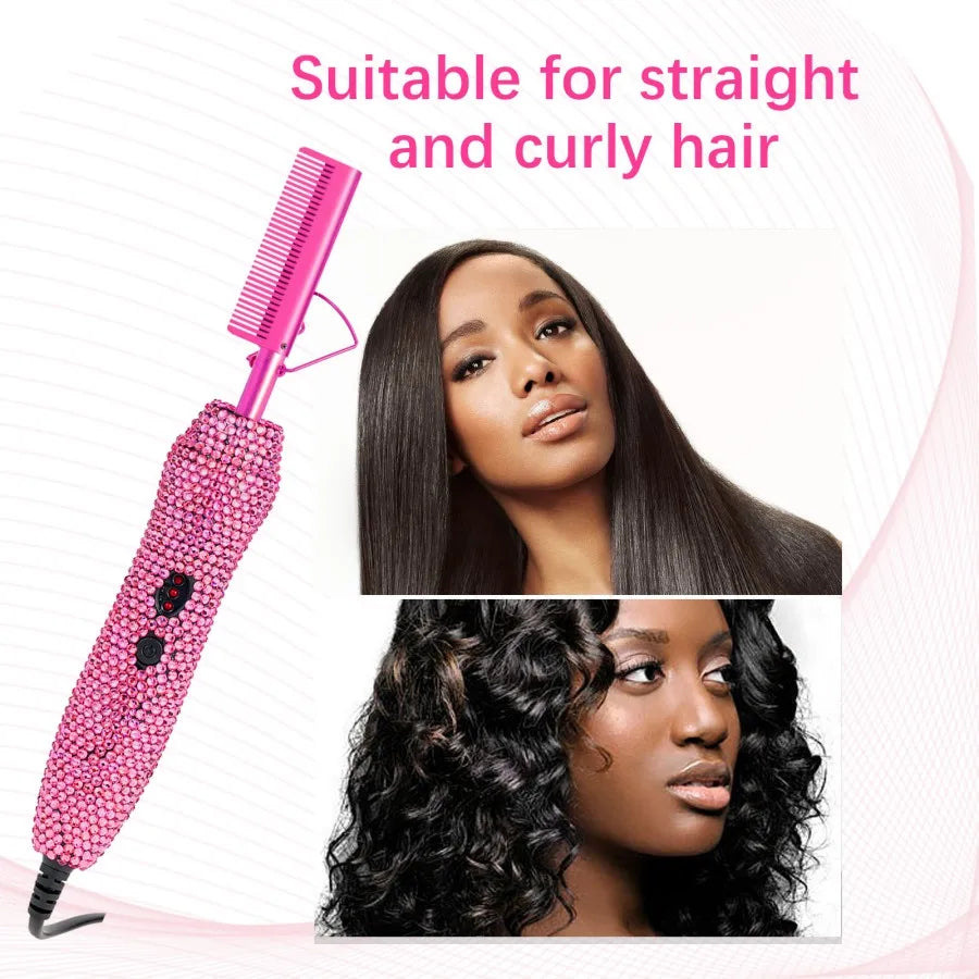 Commodity Electric Comb Straightening Brush 2 In 1 Tool