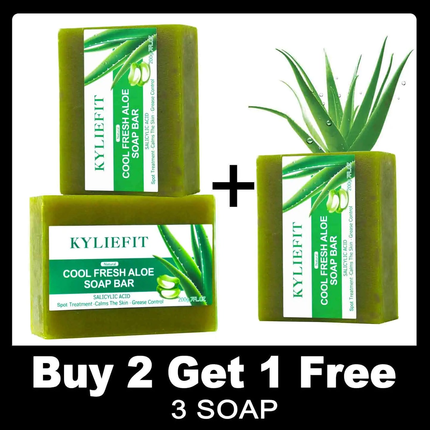 AILKE Aloe Vera Soap Bar Natural Cleansing Brightening