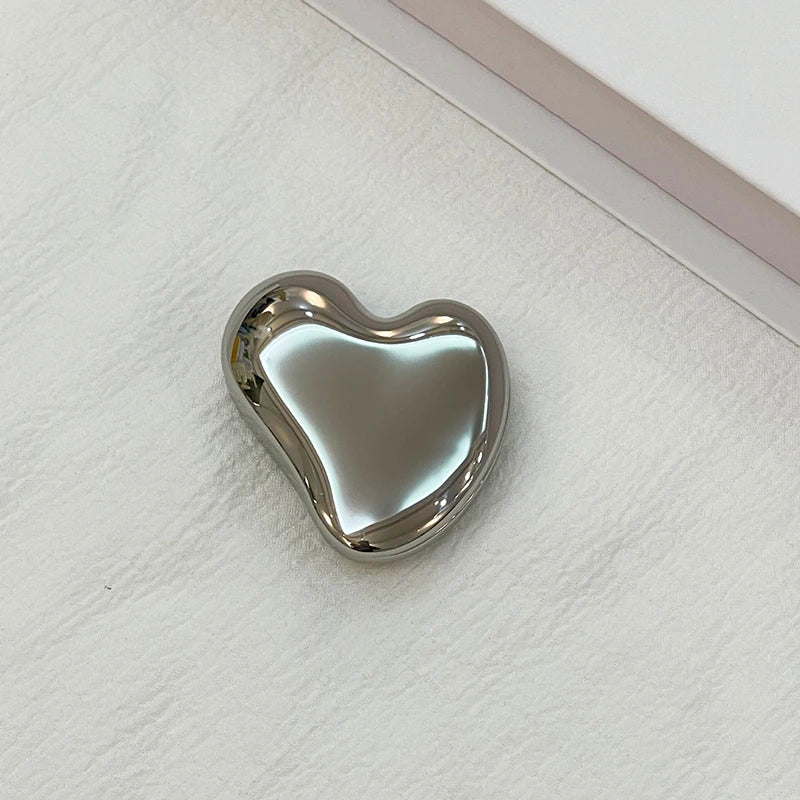 Jetting Heart Shape Makeup Mirror Handheld Rotating