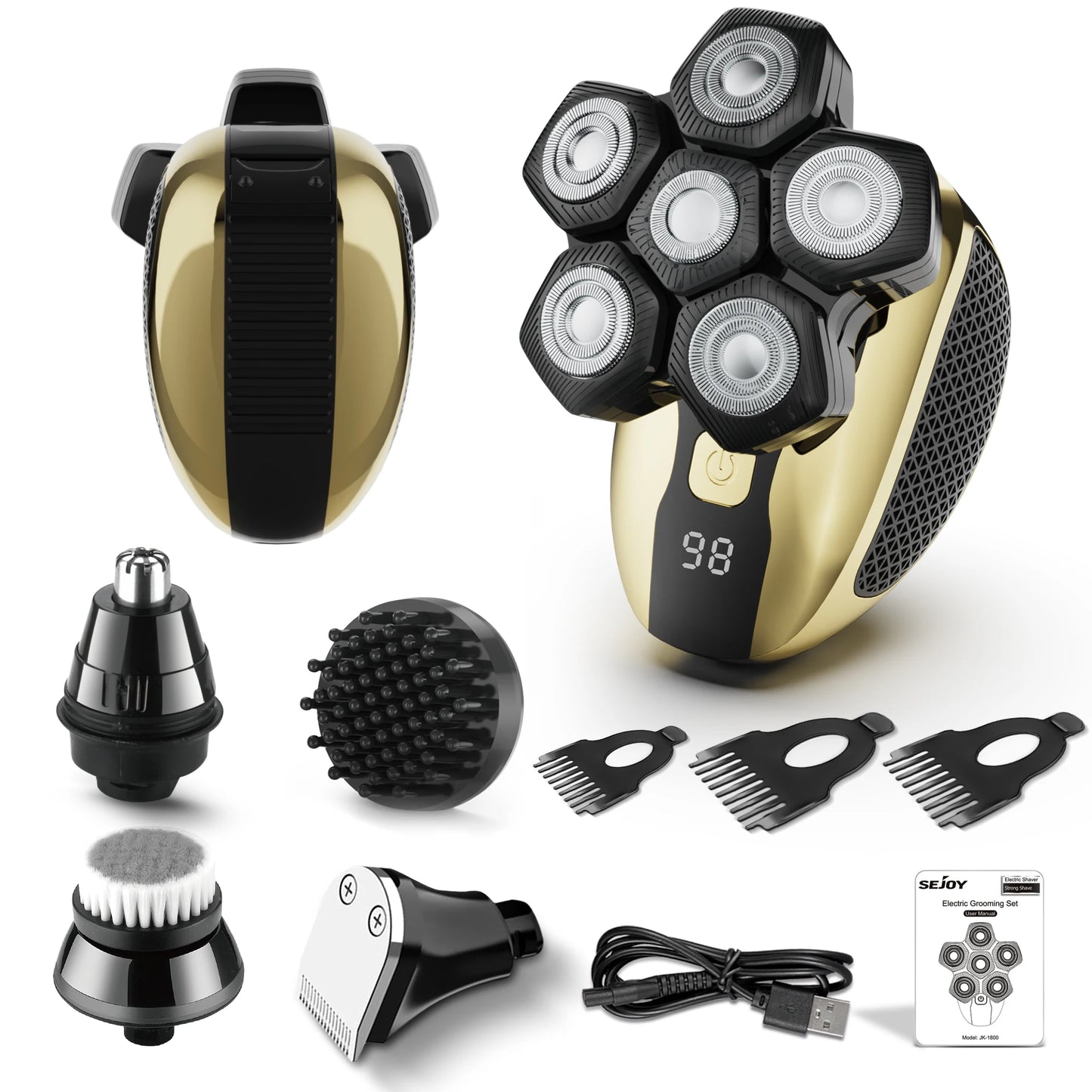 Sejoy 6D Floating Head Shaver Bald Head Shaving Machine