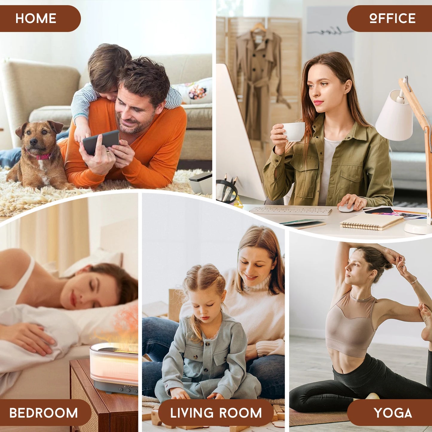 Sejoy Ultrasonic Air Humidifier Aromatherapy Diffuser LED