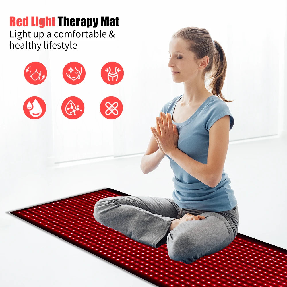 Full Body Red Light Therapy Mat With Near Infrared LEDs