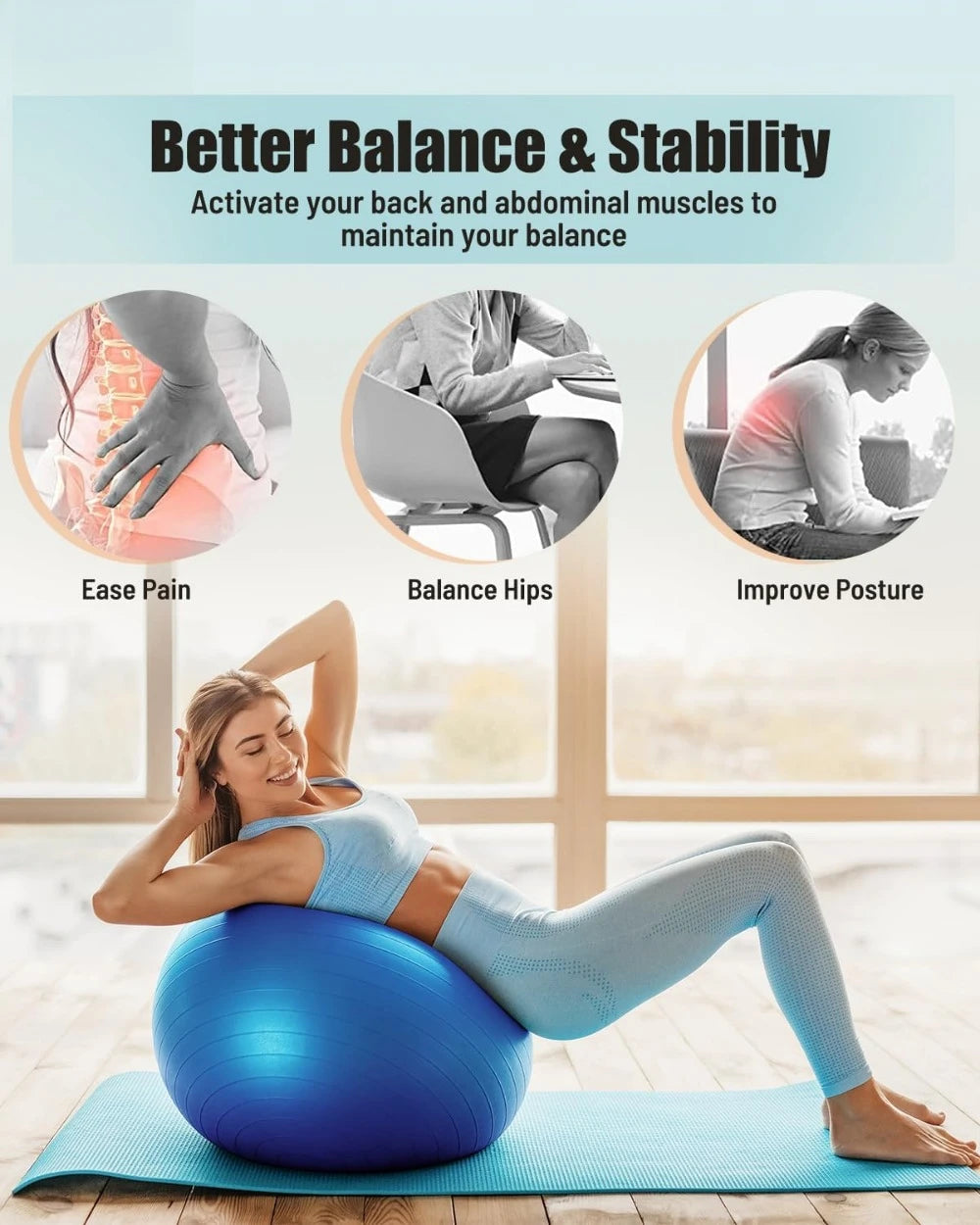 Hign-concerned Yoga Ball Swiss Ball Anti Slip Physiotherapy