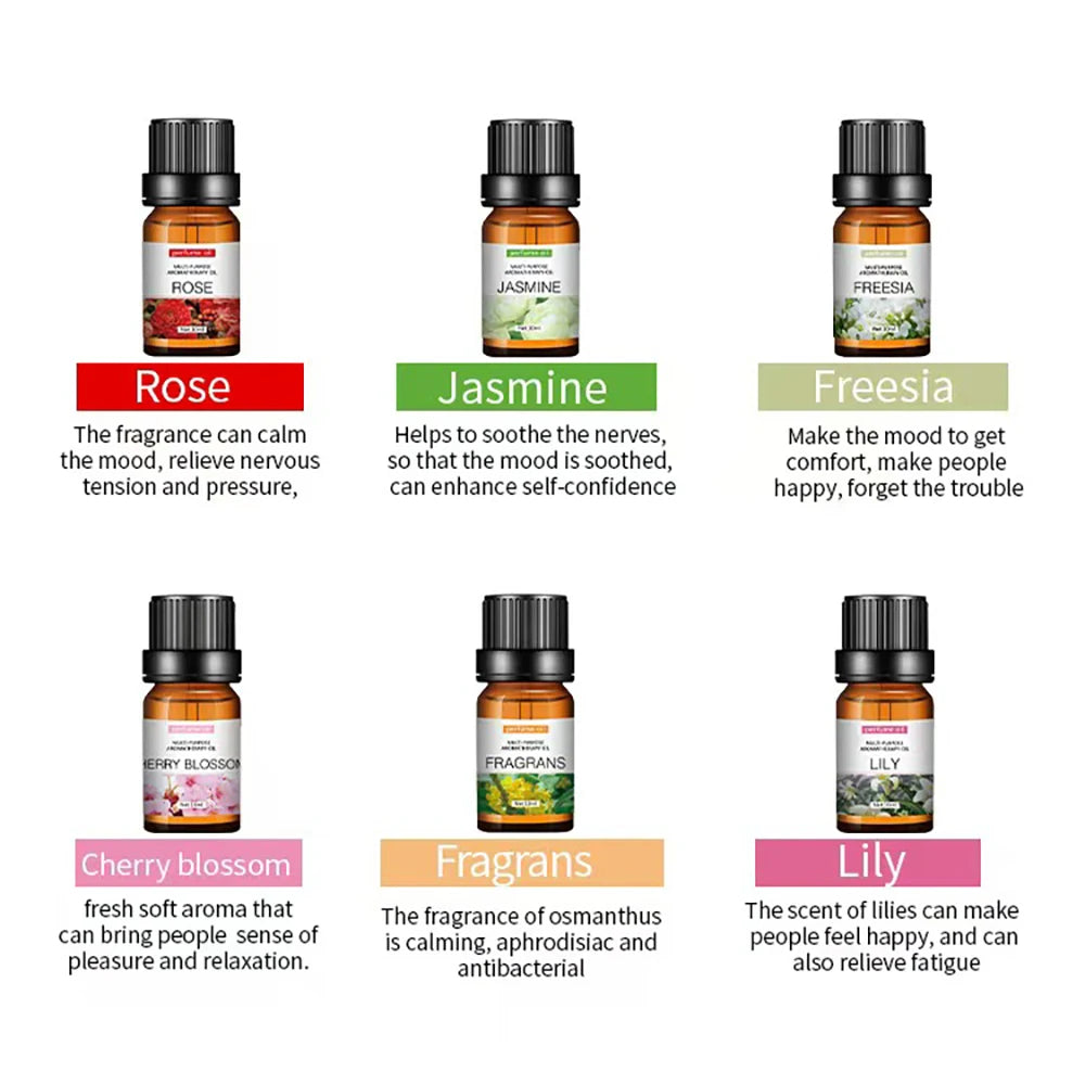 Essential Oil Gift Set Rosewood Rose Jasmine Cherry Blossom