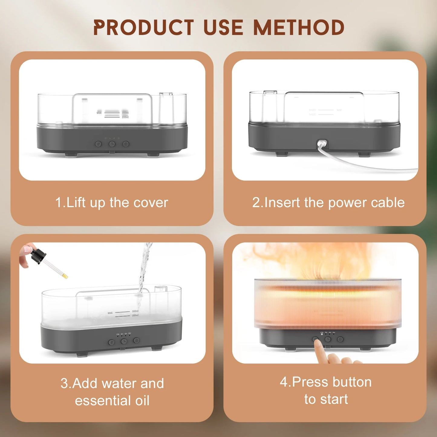 Sejoy Ultrasonic Air Humidifier Aromatherapy Diffuser LED