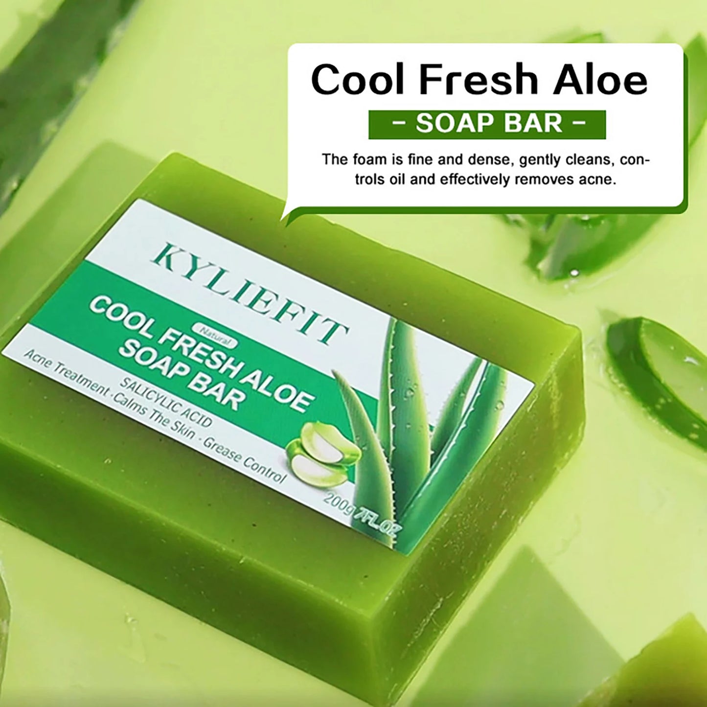 AILKE Aloe Vera Soap Bar Natural Cleansing Brightening