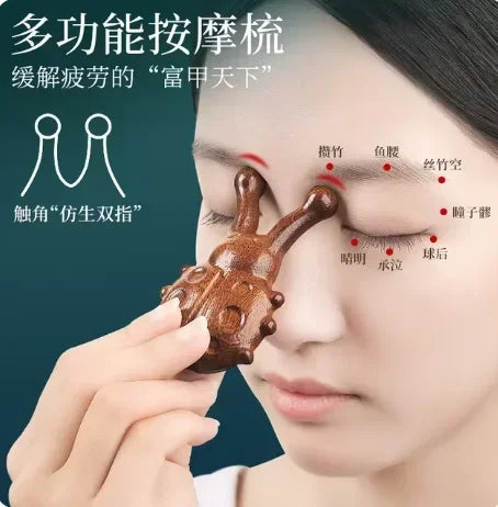 Hign-concerned Golden Sandalwood Massage Wooden Comb