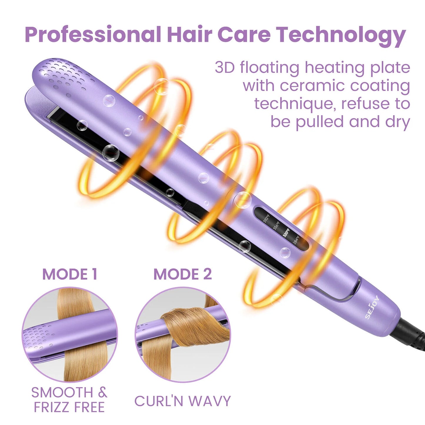 Bliss Core Living Sejoy 2 In 1 Hair Curler And Straightener
