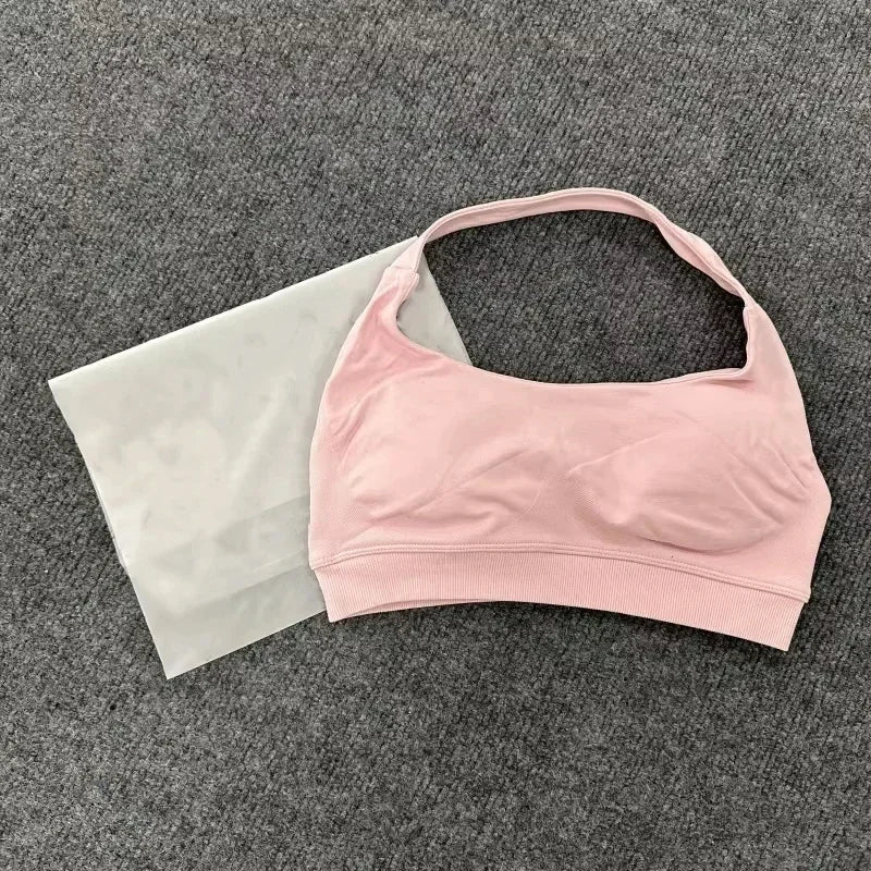 Clothing Impact Sports Bra Seamless Halter Open Back Yoga Top