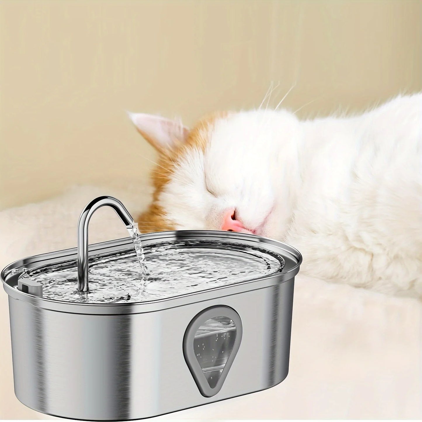 NPET Automatic Stainless Steel Pet Water Dispenser With LED