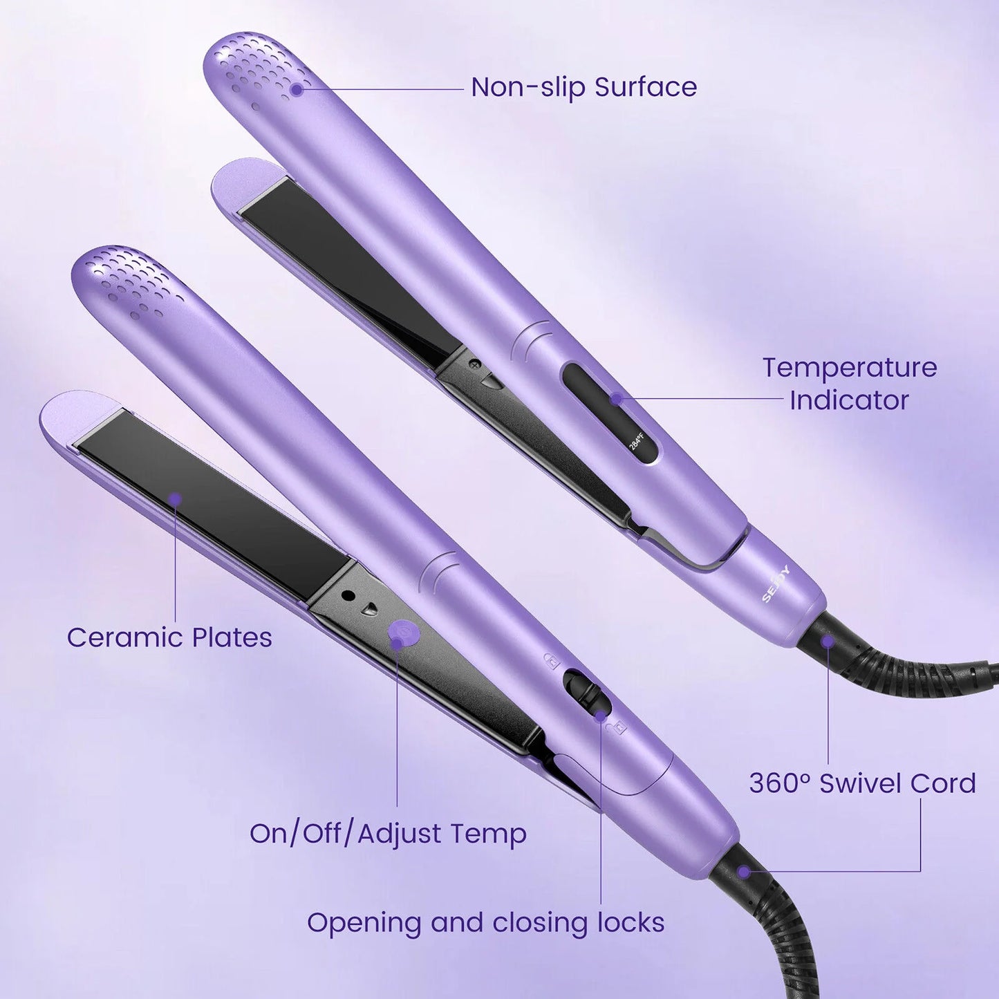 Bliss Core Living Sejoy 2 In 1 Hair Curler And Straightener