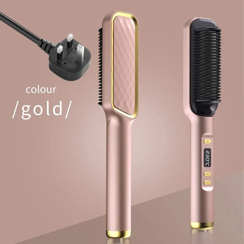 Multifunctional Hot Comb for Hair with Negative Ions