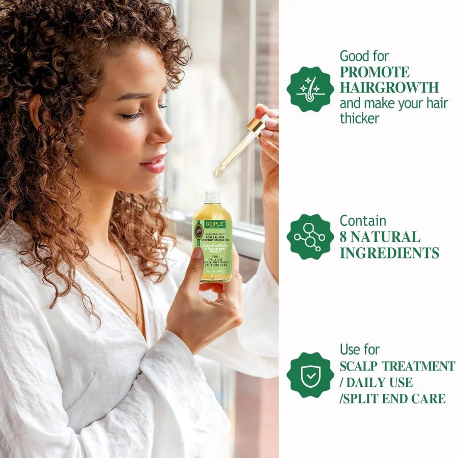 Goiple Rosemary Hair Growth Oil Serum Mint Essential Oil
