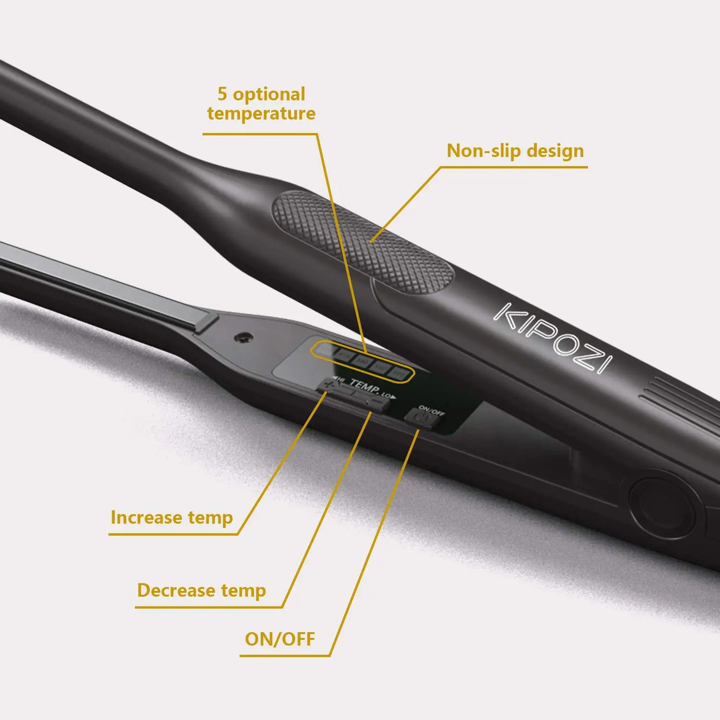 KIPOZI Titanium Small Hair Straightener For Pixie Cut