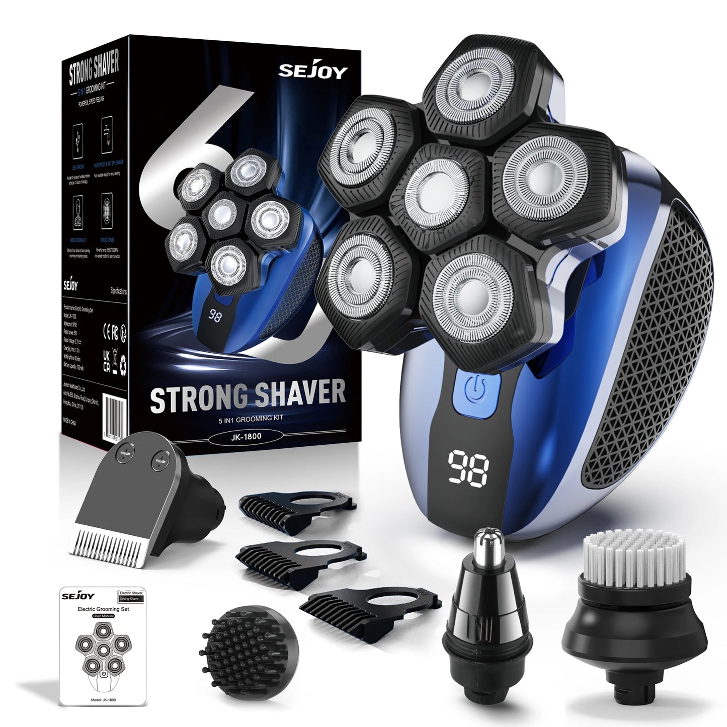 Sejoy 6D Floating Head Shaver Bald Head Shaving Machine