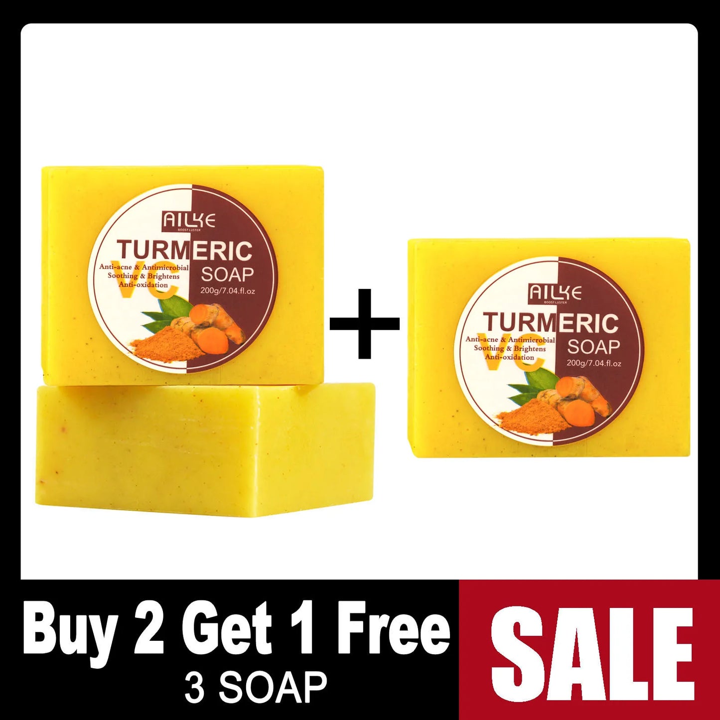AILKE Turmeric Skin Care Set Brightening Acne Reduction