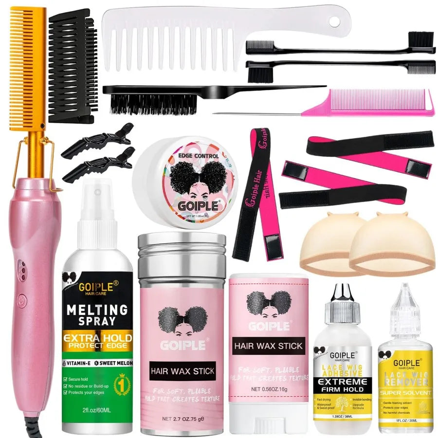 GOIPLE Electric Hot Comb Straightener And Curling Iron