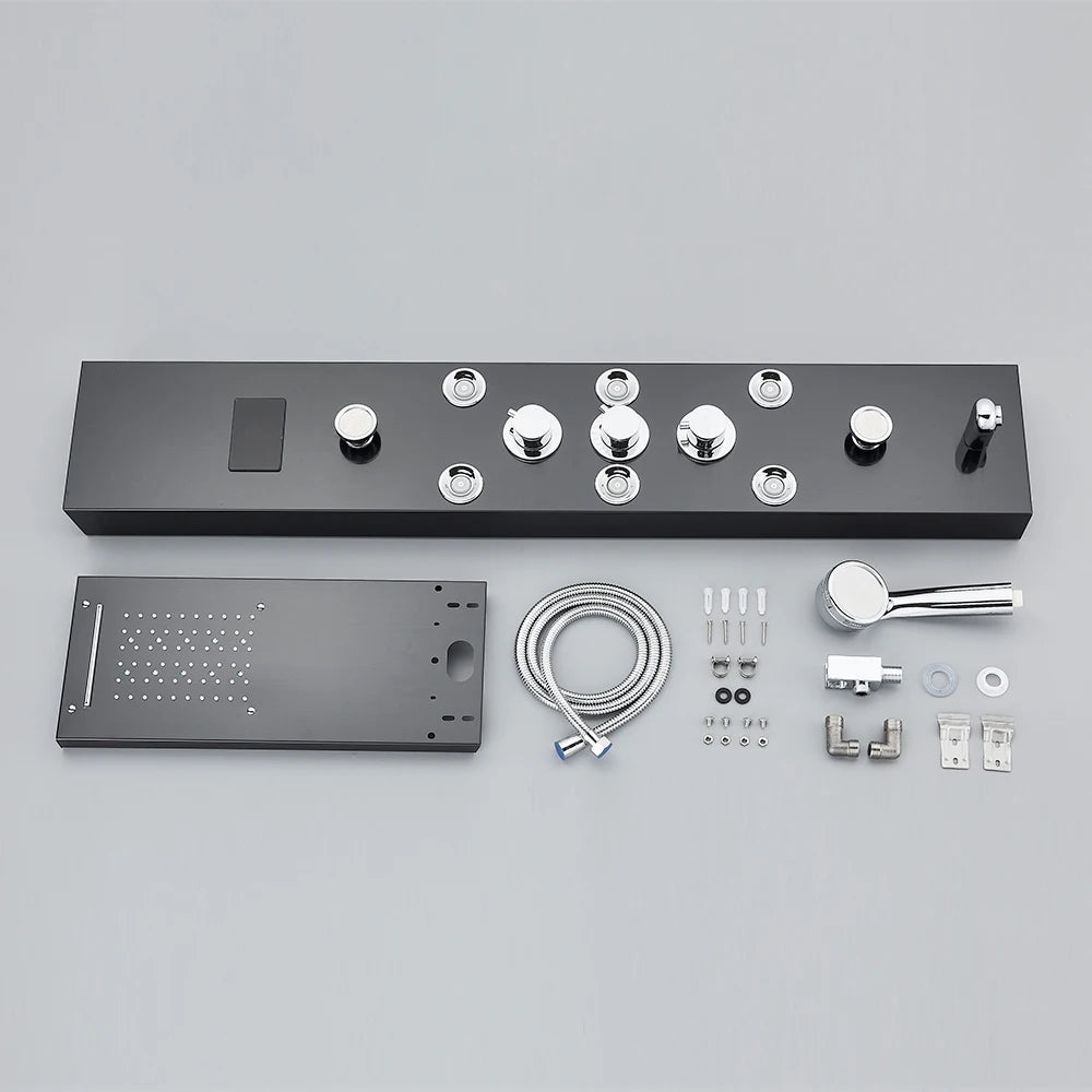 Quyanre LED Shower Panel Tower With Rainfall Massage