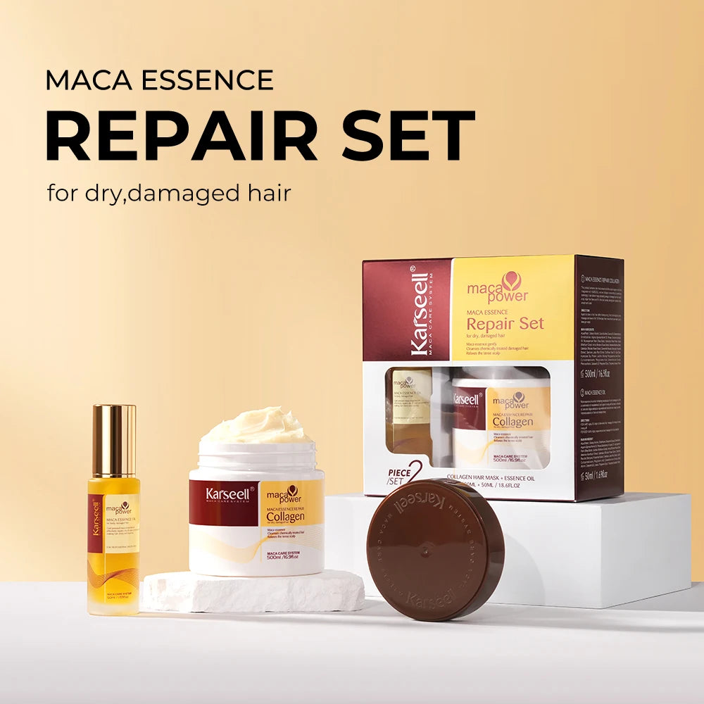 Karseell Collagen Hair Mask and Argan Oil Serum Set
