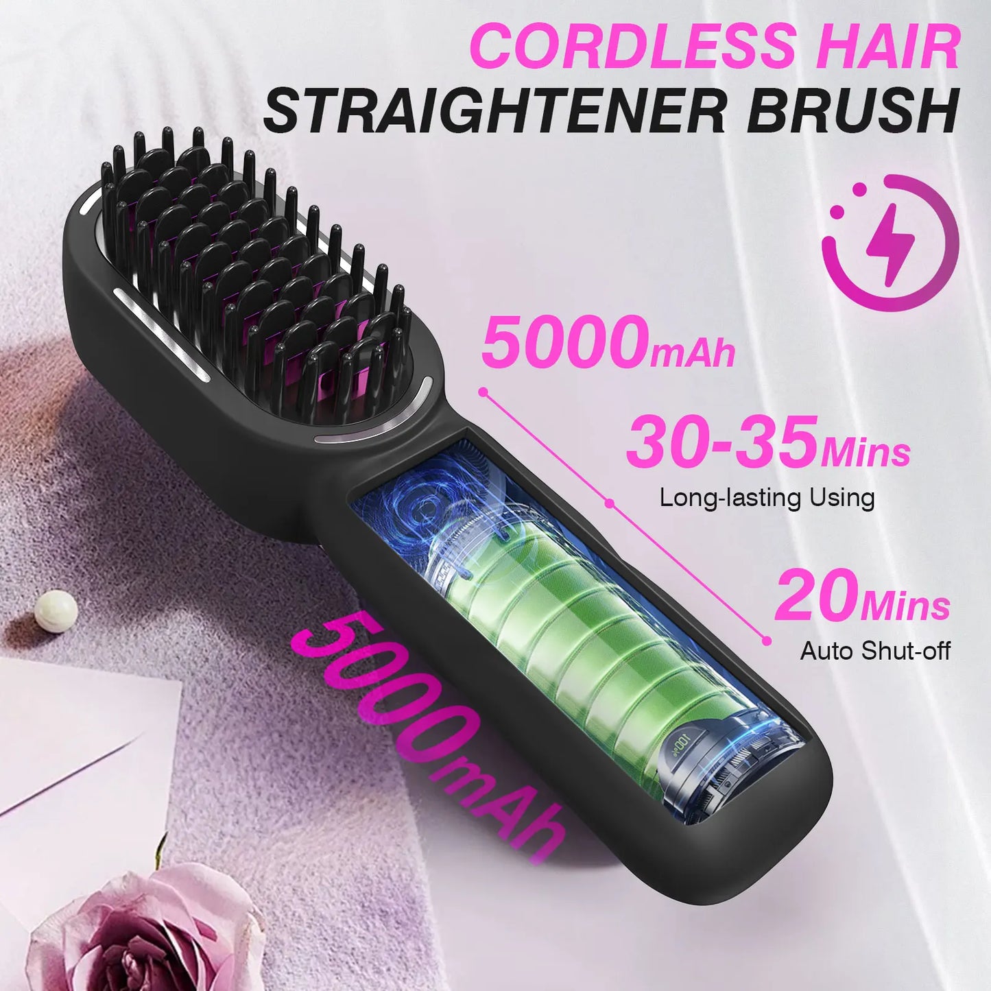 Bliss Core Living Electric Hot Comb Hair Straightener