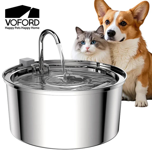 VOFORD Automatic Cat Water Fountain Stainless Steel