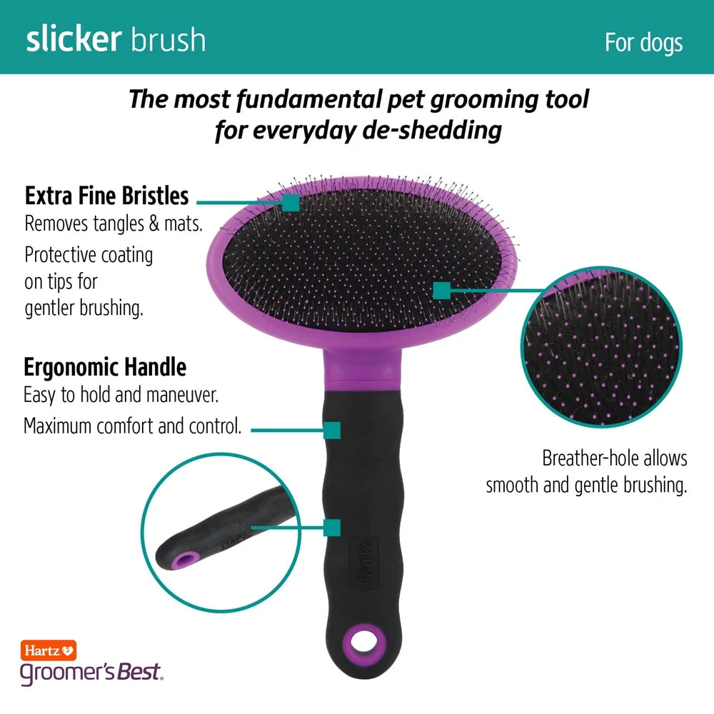 Dutrieux Slicker Brush For Dogs Ergonomic Detangler