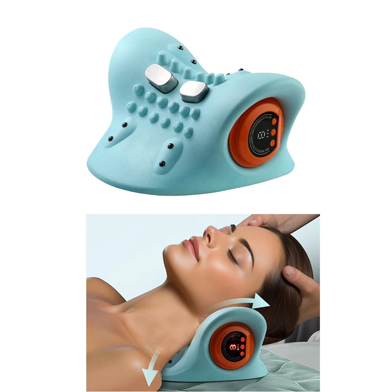 Neck Massager Pillow With Finger Pressure And Electric Shoulder Massage
