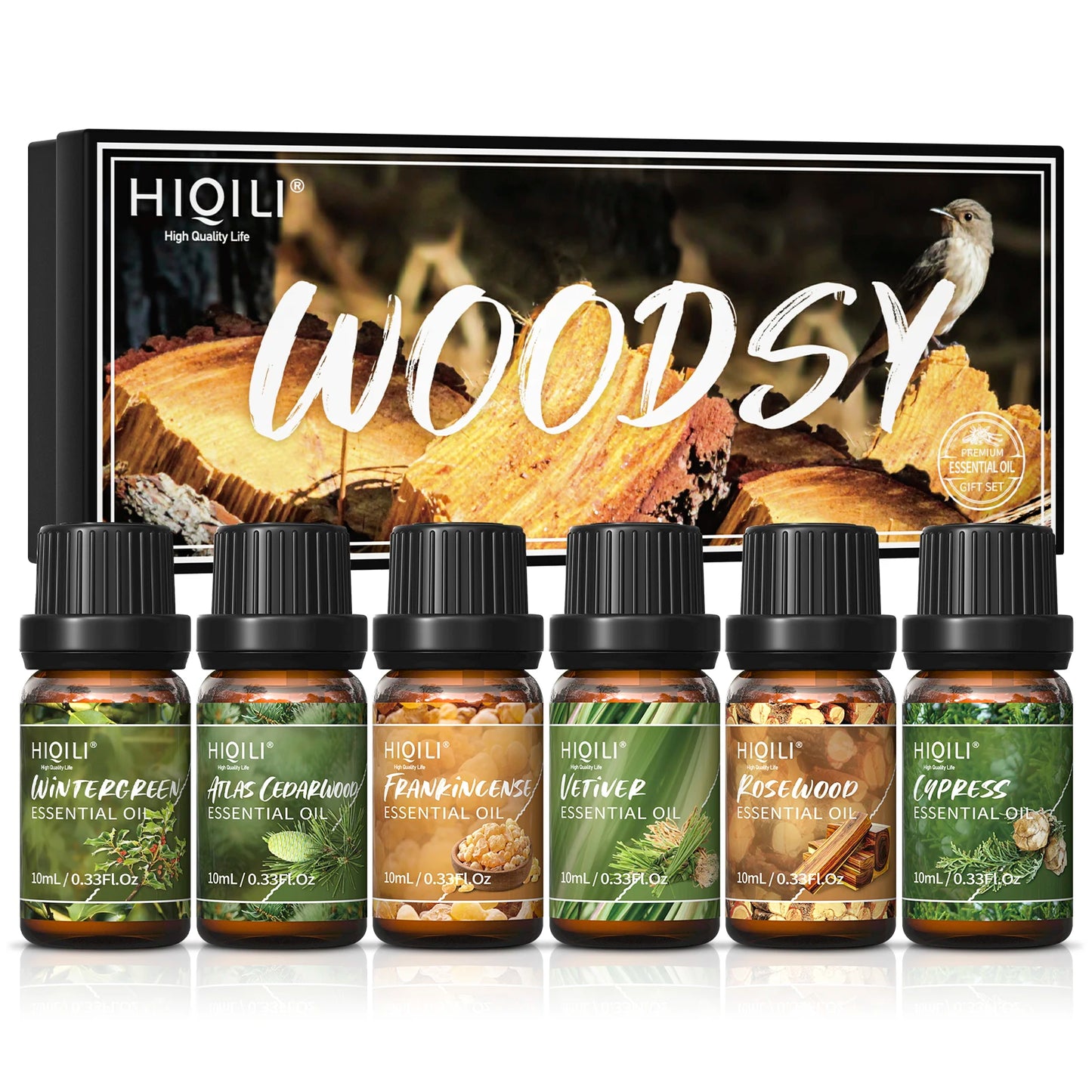 HIQILI Woody Fragrance Oils Set For Diffuser And Candles